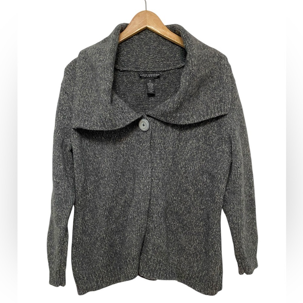 Sarah Spencer Lambswool Blend Cardigan, Size 1X